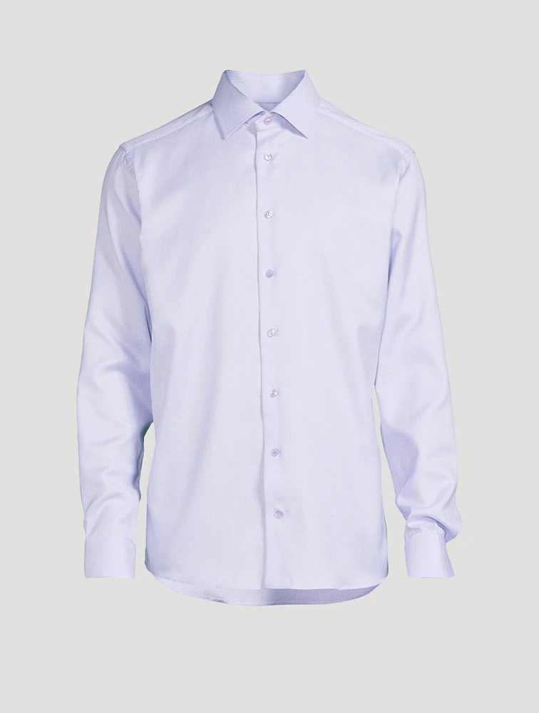 Slim-Fit Semi-Solid Twill Shirt