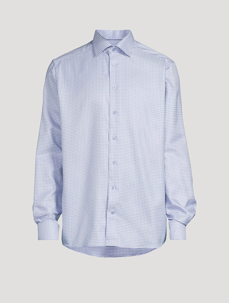 Contemporary-Fit Check King Twill Shirt