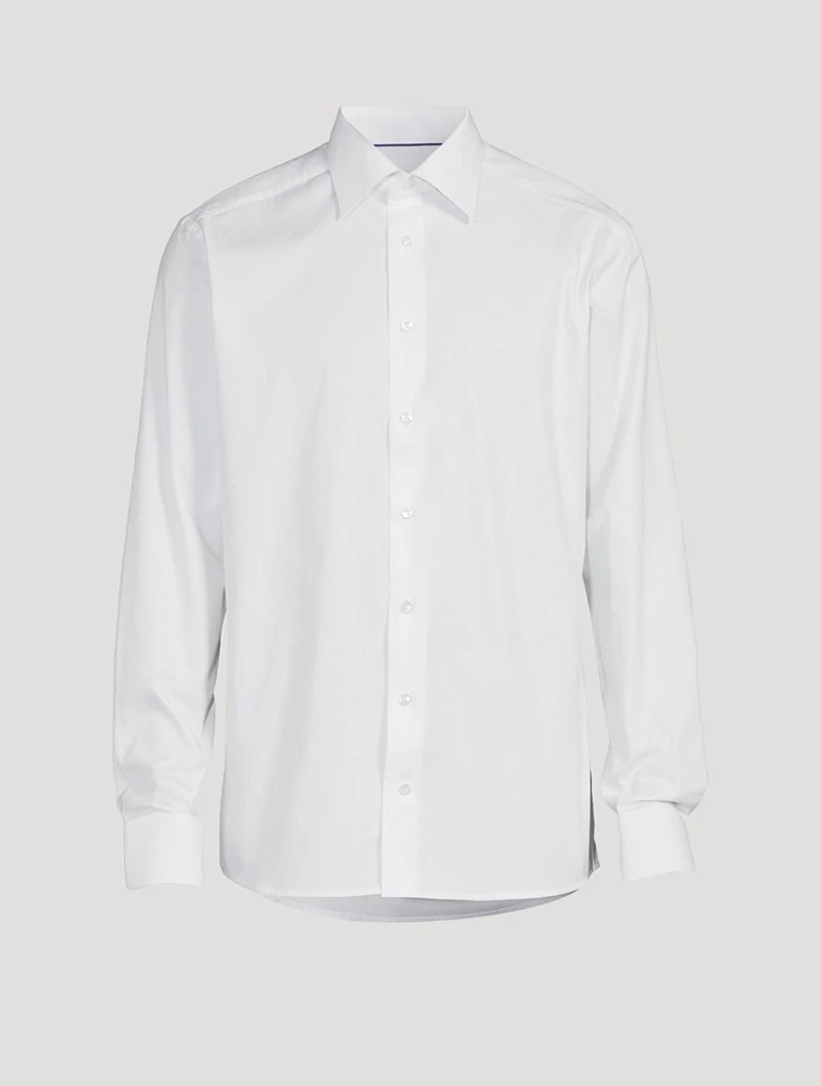 Slim-Fit Geometric Jacquard Shirt