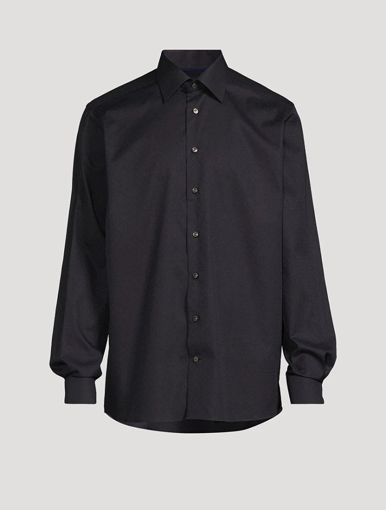Contemporary-Fit Geometric Jacquard Shirt