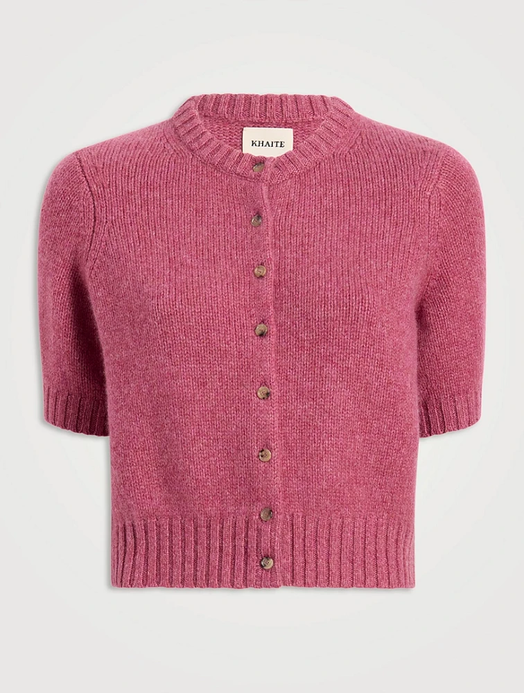 The Nora Short-Sleeve Cashmere Cardigan