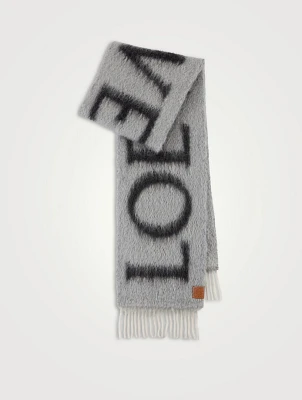 Wool And Mohair Logo Scarf