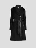 Shia Belted Wool Down Coat