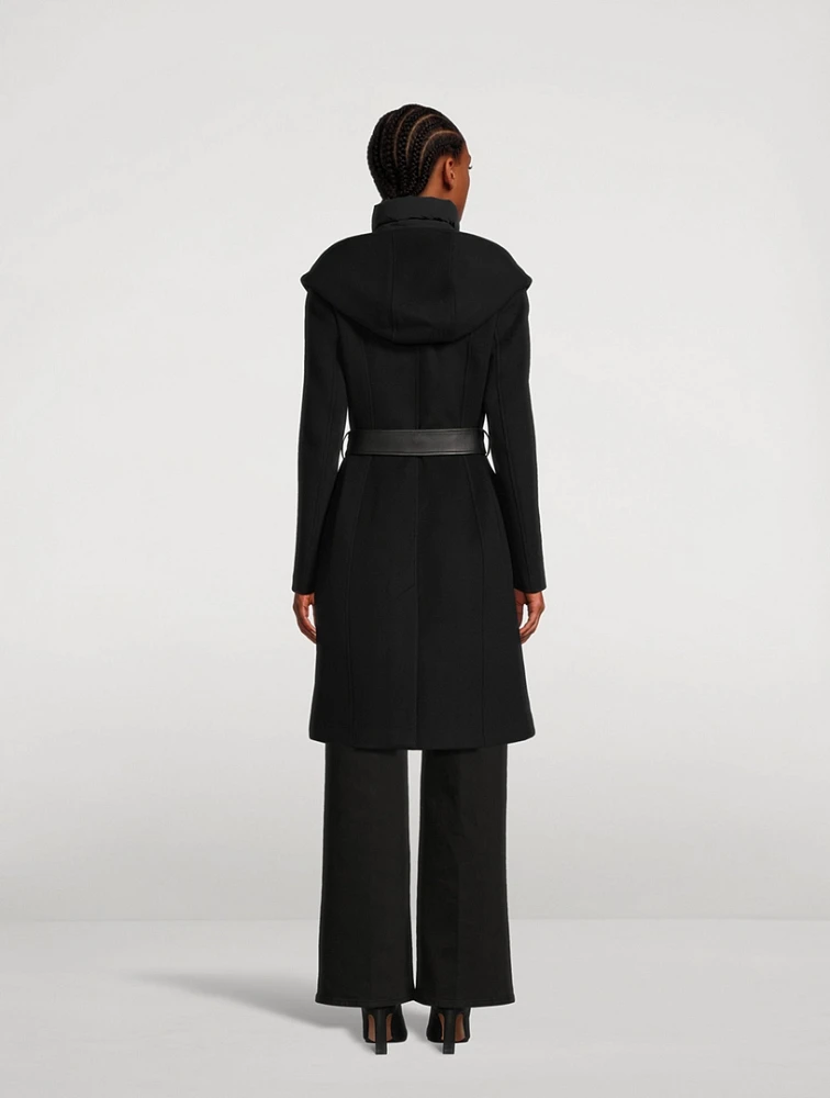 Shia Belted Wool Down Coat