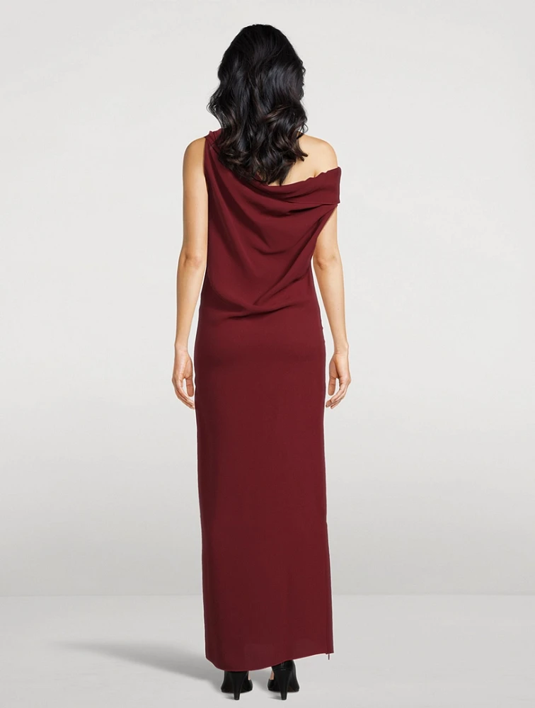 Nassau Asymmetric Silk Gown