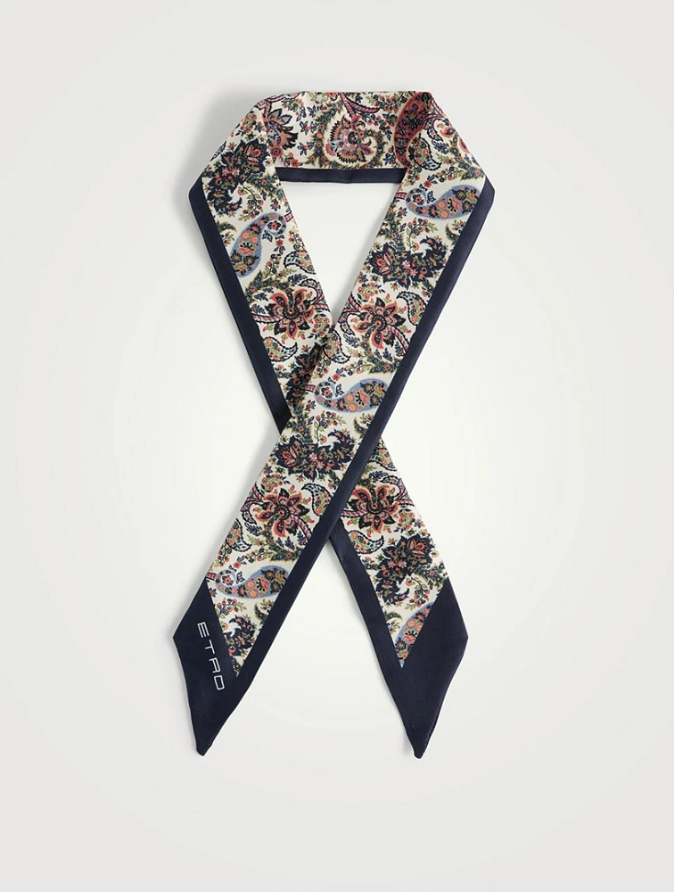 Paislina Silk Skinny Scarf