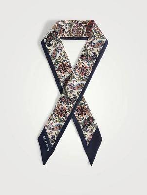 Paislina Silk Skinny Scarf
