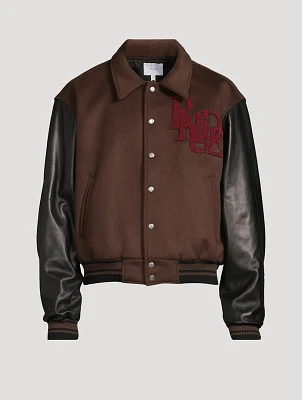 Duck Wool And Leather Varsity Jacket