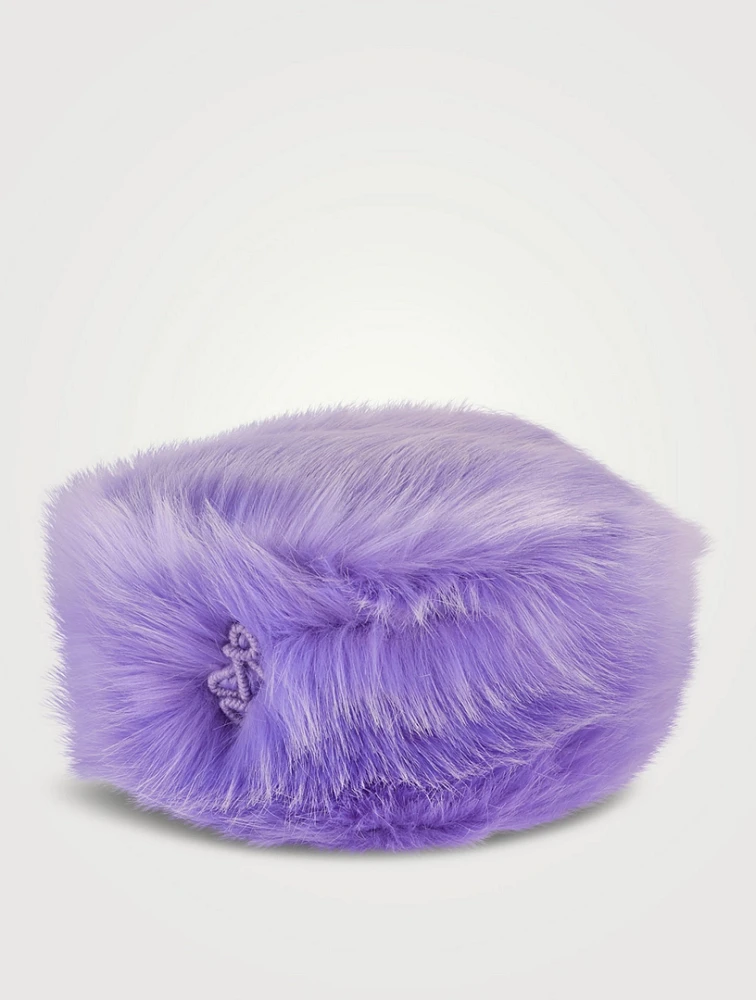 Faux Fur Pillbox Hat