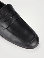 Deconstructed Leather Loafers