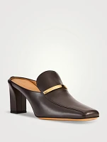 Leather Loafer Mules