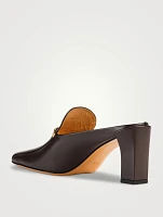 Leather Loafer Mules