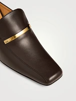Leather Loafer Mules