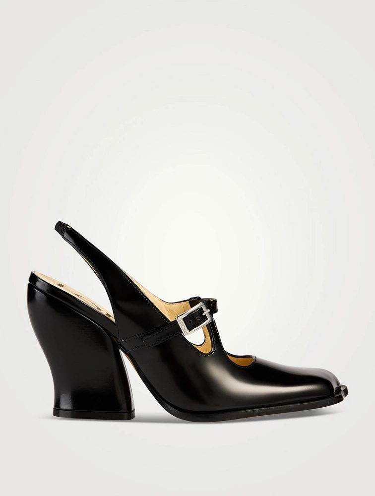 Onda Leather Slingback Mary Jane Pumps