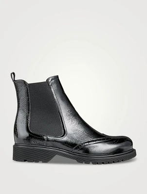 Haley Patent Leather Chelsea Boots