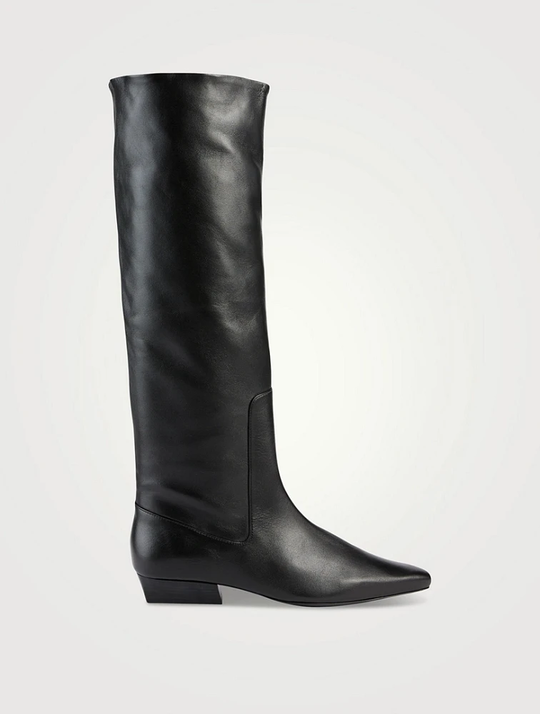 Wally Leather Knee-High Boots