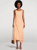 Lace-Trimmed Cotton Dress