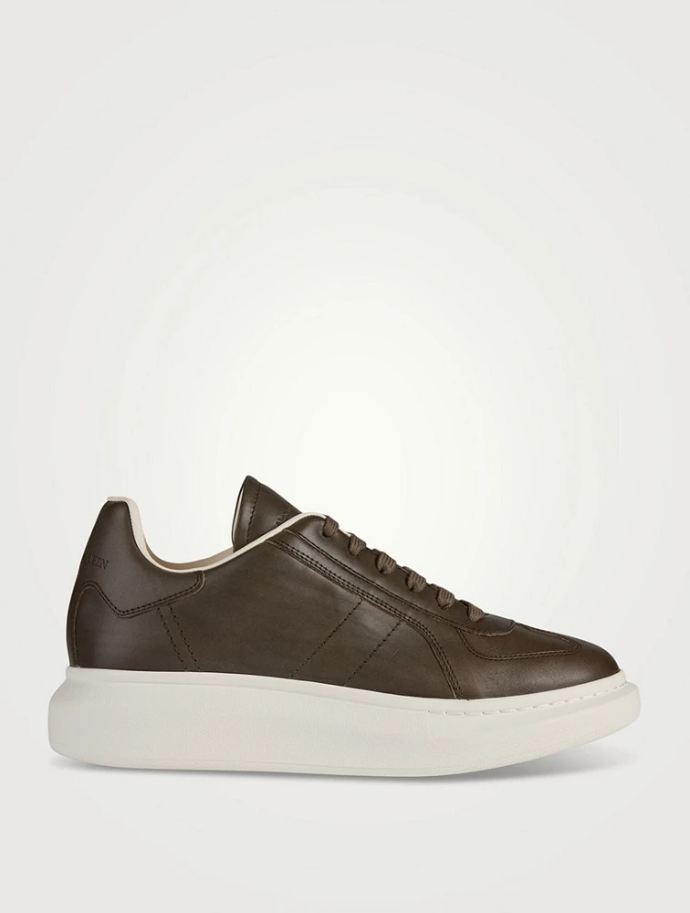 Oversized Retro Leather Sneakers