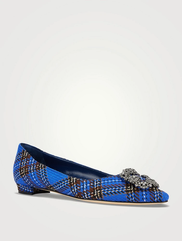 Hangisiflat Wool Tartan Ballet Flats