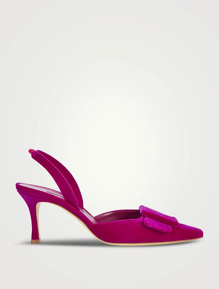 Maysli Velvet Slingback Pumps