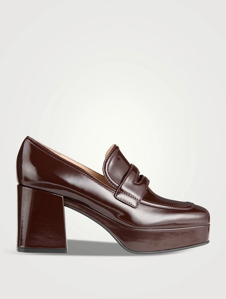 Rouen Leather Platform Penny Loafers