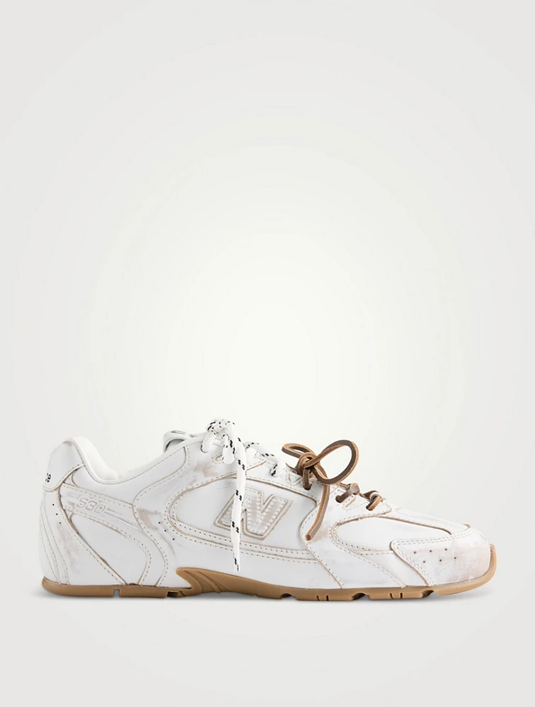 Miu x New Balance 530 SL Leather Sneakers