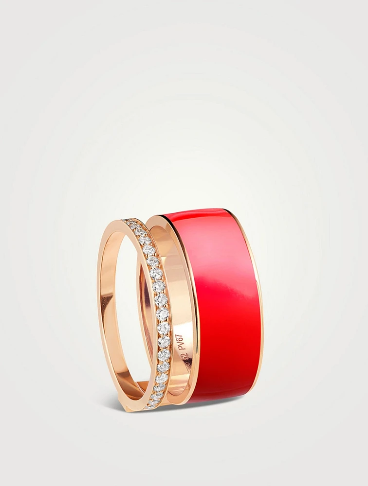 Berbere Chromatic 18K Rose Gold Lacquer Ring