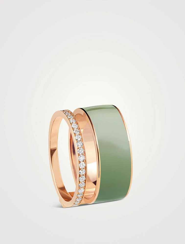 Berbere Chromatic 18K Rose Gold Lacquer Ring