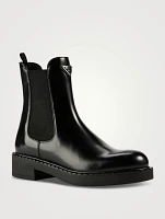 Chocolate Leather Chelsea Boots