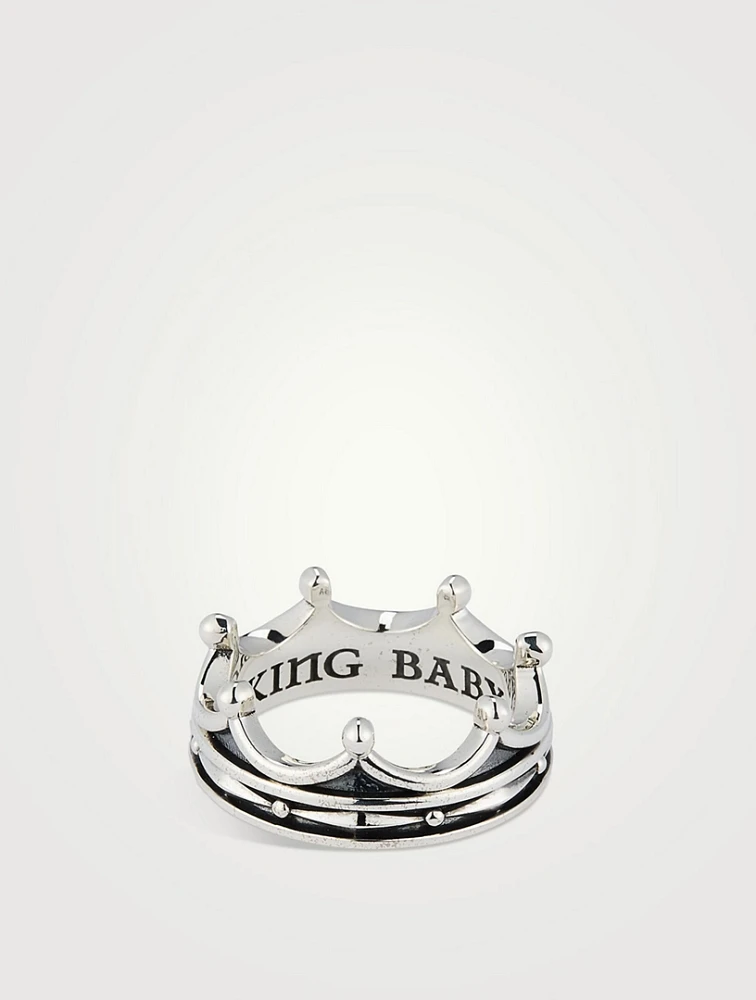 Silver Toggle Crown Ring