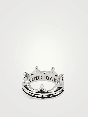 Silver Toggle Crown Ring