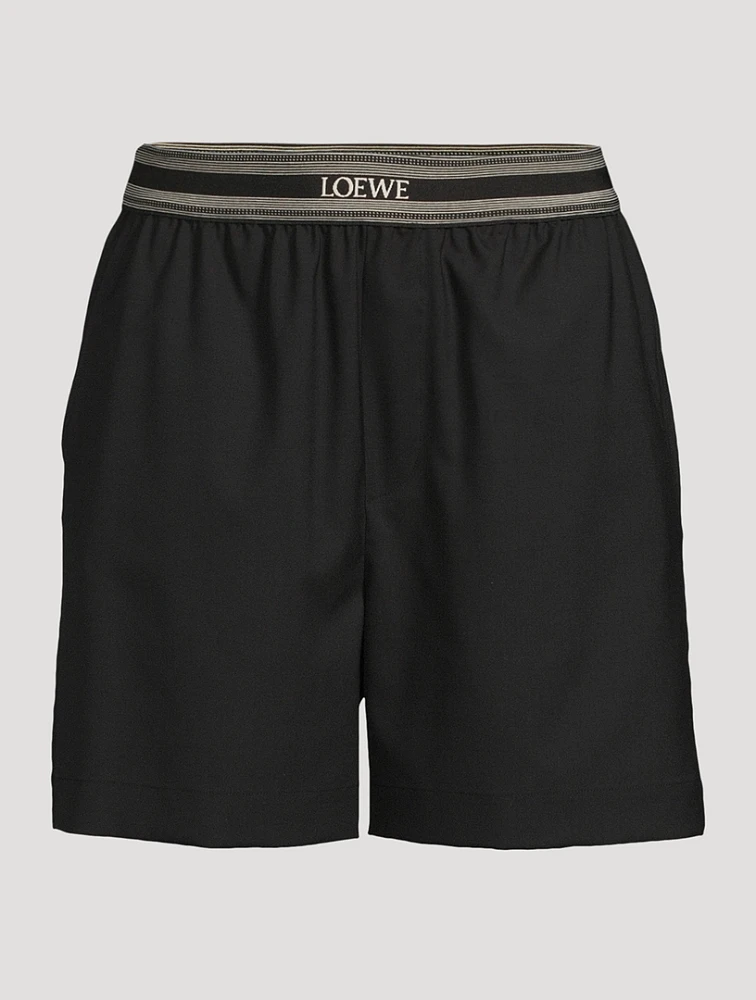 Logo-Elastic Shorts