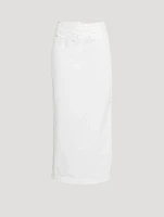 Deconstructed Denim Maxi Skirt