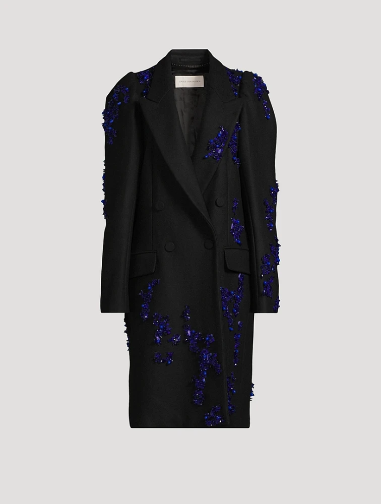 Rinko Embellished Double-Breasted Coat