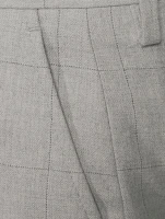Pulla Wool Trousers Windowpane Check Print