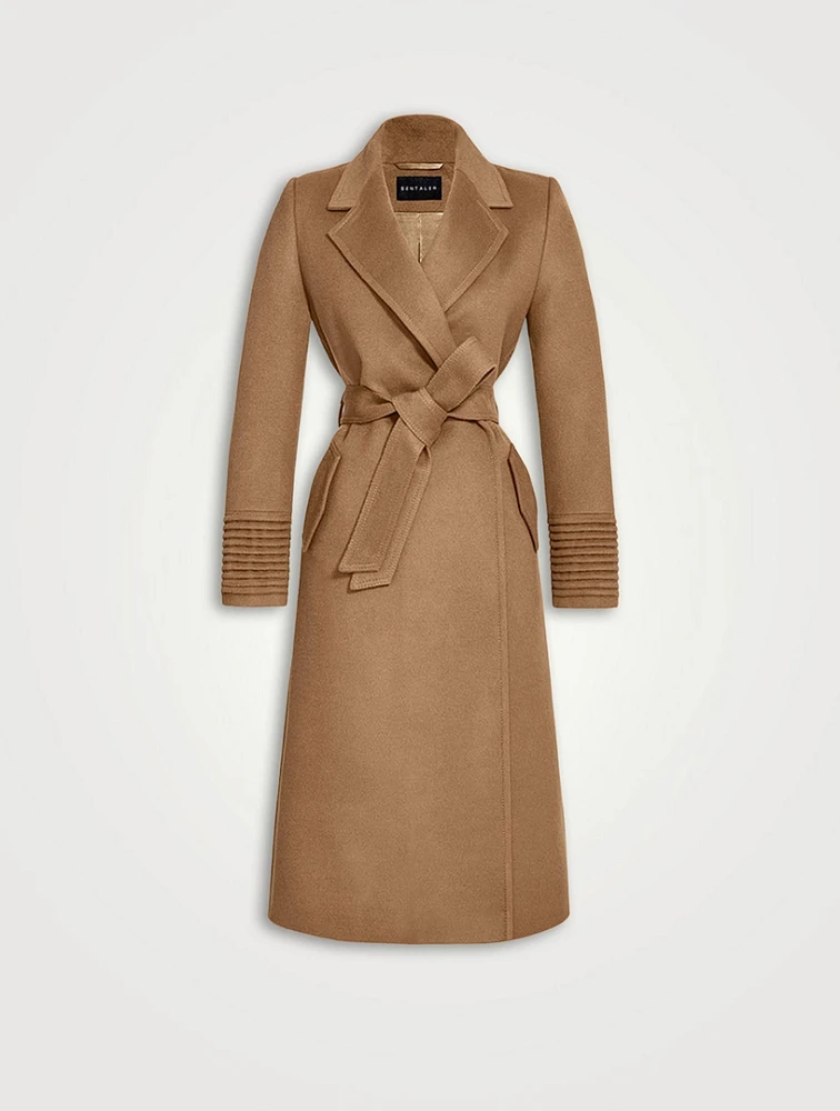 Belted Baby Alpaca Wool Wrap Coat