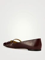 Elisa Leather Mary Jane Ballet Flats