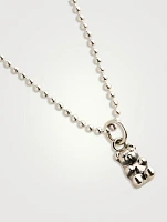 Small Silver Gummie Bear Pendant Necklace