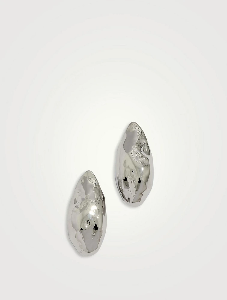 Molten Puffy Teardrop Earrings