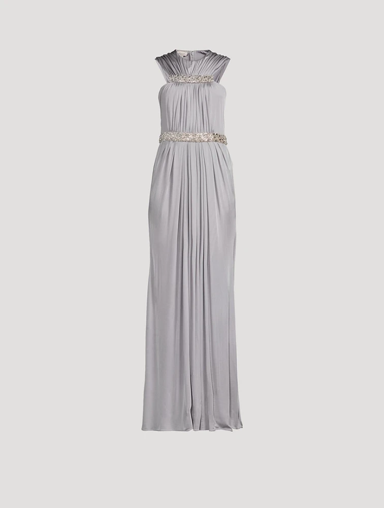 Embellished Jersey Gown