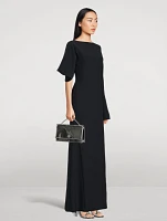 Asymmetric Crêpe Gown