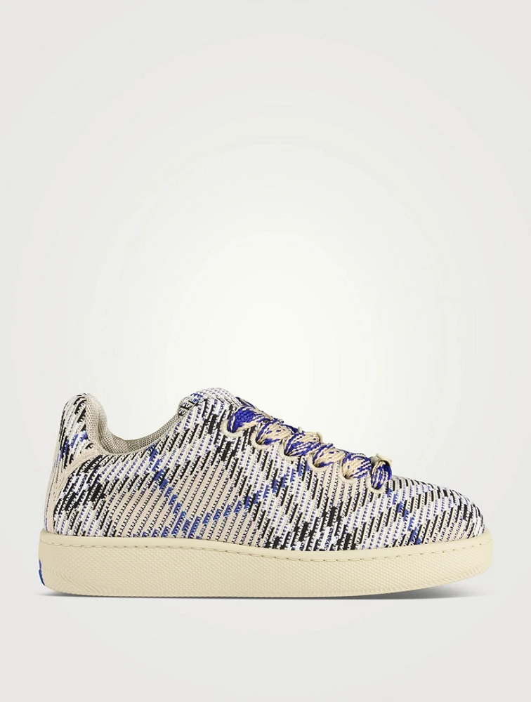 Check Knit Box Sneakers