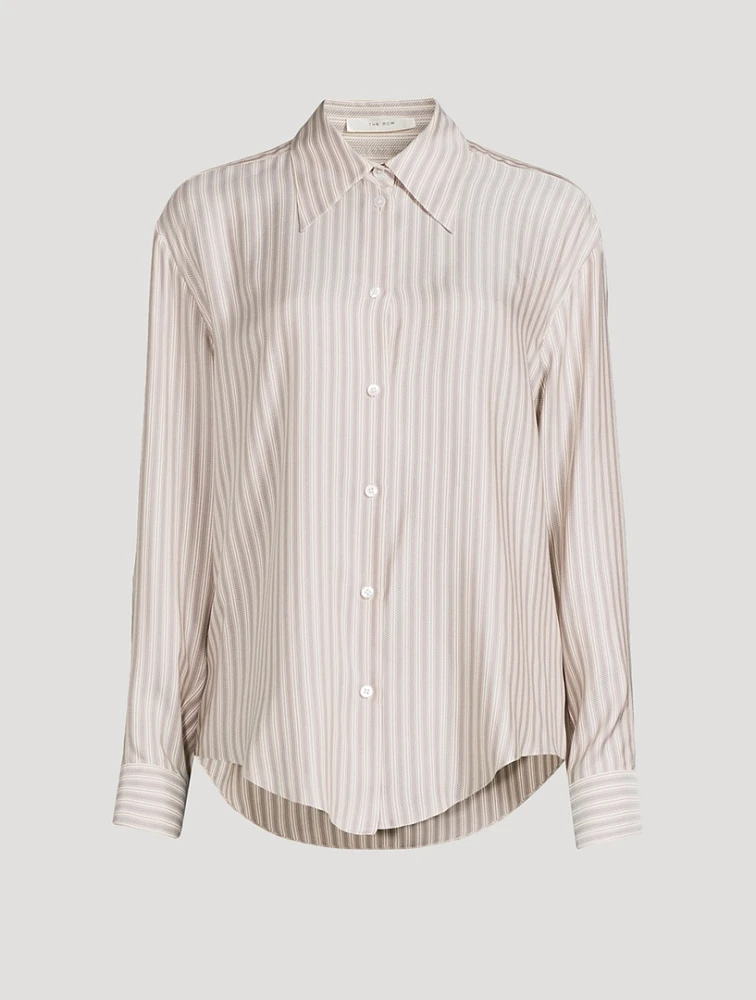 Striped Silk Twill Shirt