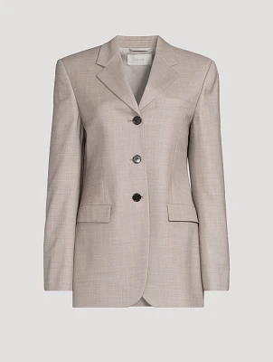 Selene Stretch Wool Sharkskin Jacket