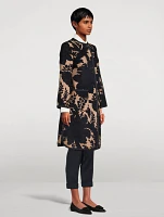 Floral Jacquard Coat