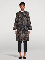 Floral Jacquard Coat