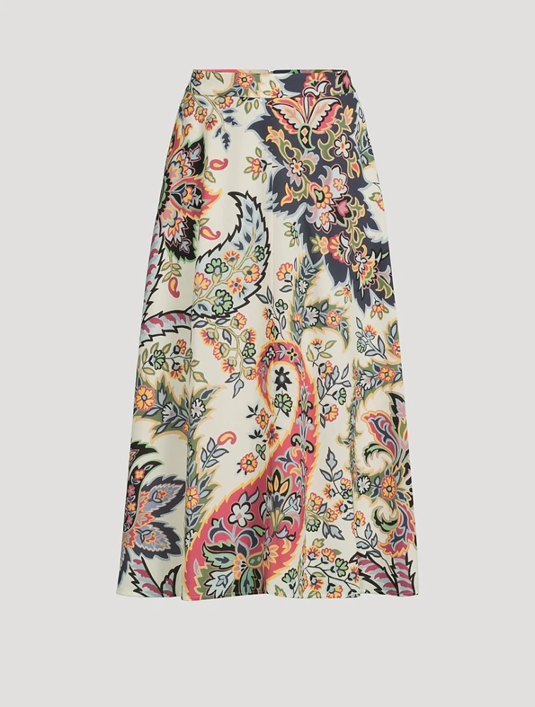 Midi Skirt Paisley Print