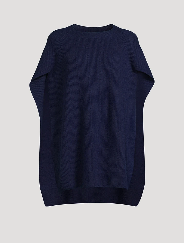 Rib-Knit Cape