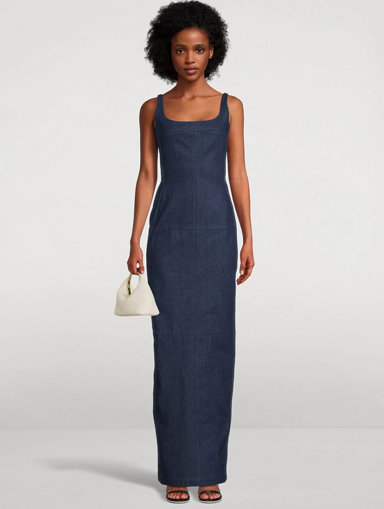 La Robe de-Nîmes Spoglio Denim Maxi Dress