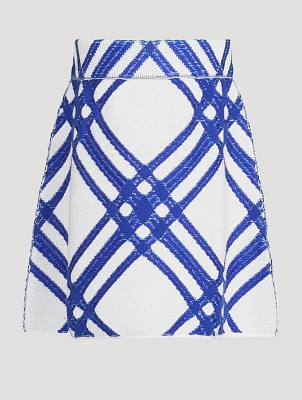 Check Wool Skirt